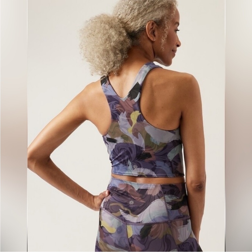 Athleta Conscious Crop Bra in Vivid Stroke Purple - Picture 2 of 4